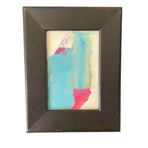 Original Abstract Expressionist Painting by O Contemporary Neo Art 7x9 Framed